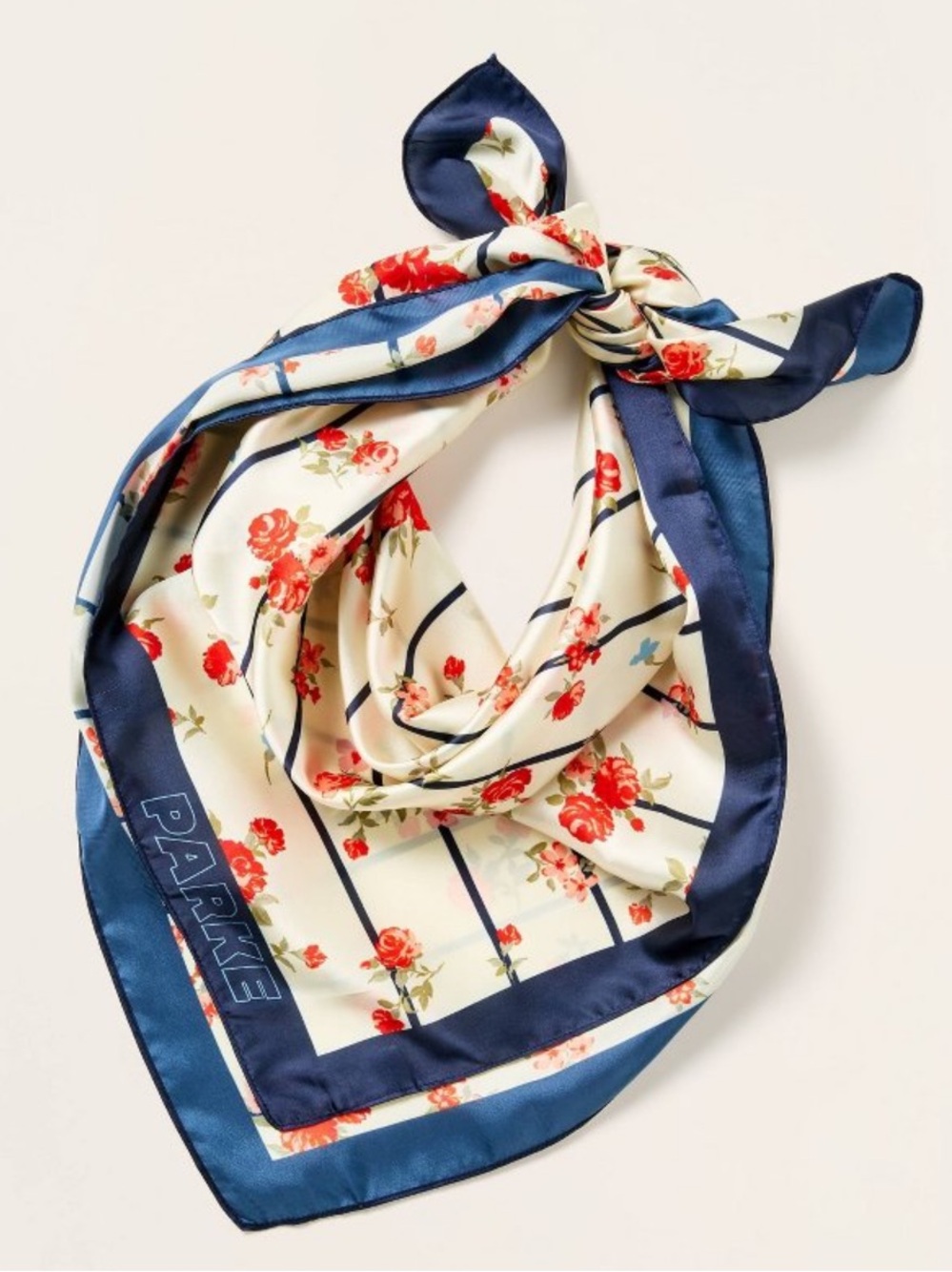 Parke x Target - Women's Floral Square Scarf -
Cream Floral One Size Fits Most